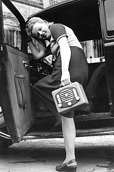女人,无线电,汽车,20世纪40年代,德国,欧洲