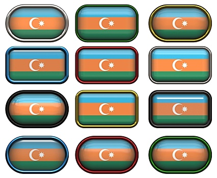 扣,旗帜,阿塞拜疆