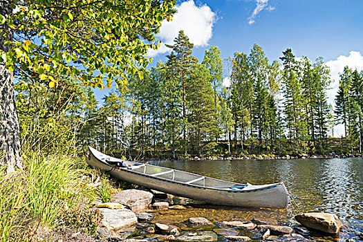 独木舟,自然保护区,格拉,瑞典,欧洲