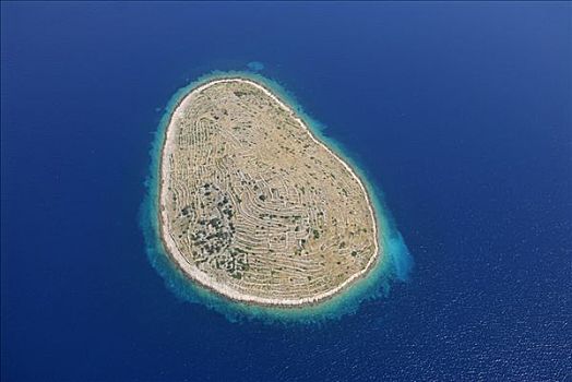 克罗地亚,岛屿,航拍