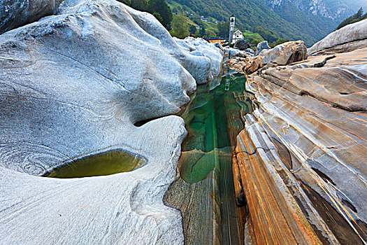 岩石构造,河,洛迦诺,瑞士,提契诺河