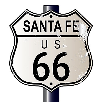 圣达菲,66号公路,公路,标识