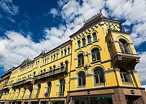 黄色,建筑,奥斯陆,挪威