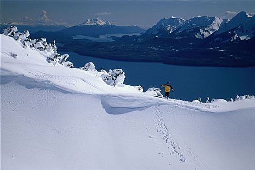 边远地区,滑雪,高处