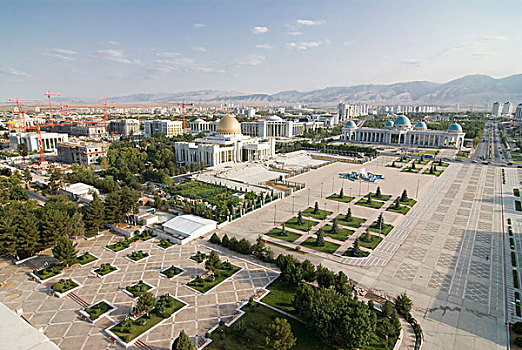土库曼斯坦,壮观,宫殿,穹顶