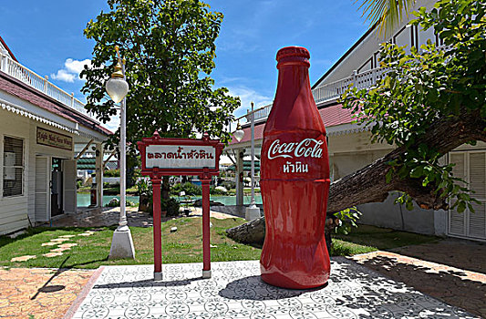 巨大,可口可乐,瓶子,泰国,亚洲