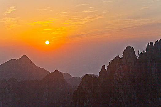 黄山,自然风光,日出日落