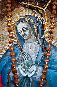 美国,新墨西哥,照相,圣母玛利亚,念珠,悬挂