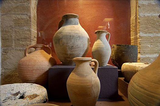 老式,罗马,花瓶,博物馆,马略卡岛,西班牙
