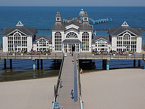 码头,波罗的海,海滨胜地,塞林,梅克伦堡前波莫瑞州,德国,欧洲