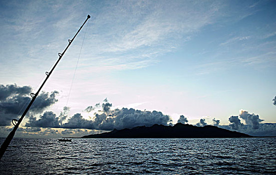 钓鱼,岛屿,拉罗汤加岛,南太平洋