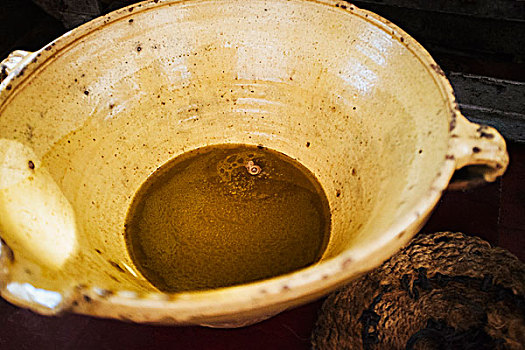 陶瓷,碗,水池,新鲜,橄榄油