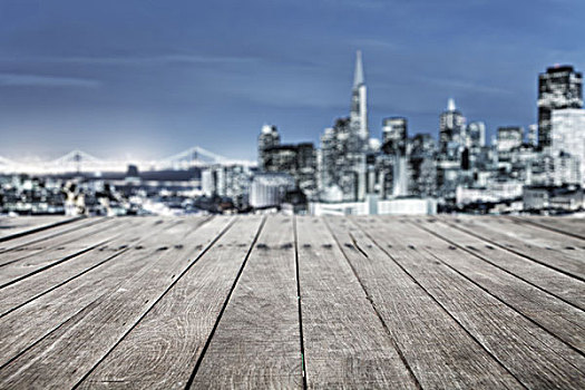 木地板,城市,旧金山
