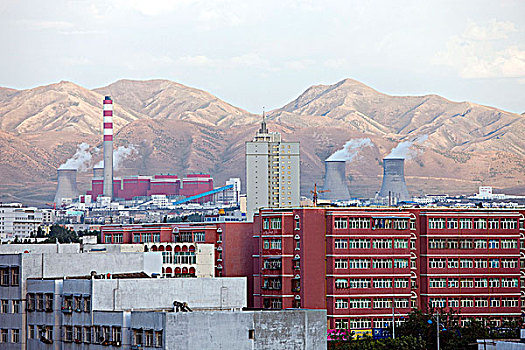 电厂,乌鲁木齐,新疆,维吾尔,地区,丝绸之路,中国