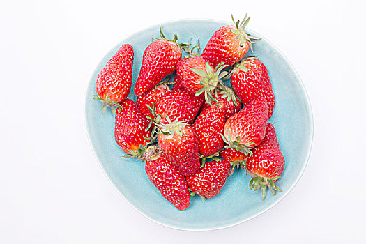 新鲜,草莓,碗,隔绝,白色背景,背景