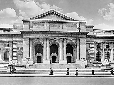 公共图书馆,入口,纽约,美国,建筑,历史
