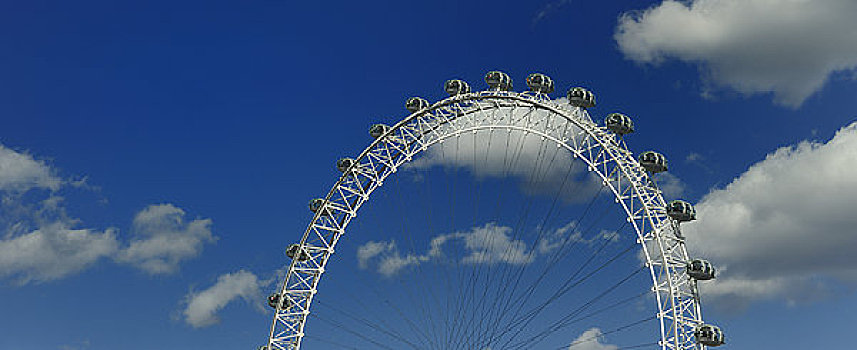 英格兰,伦敦,伦敦南岸,上面,伦敦眼,蓝色,阴天