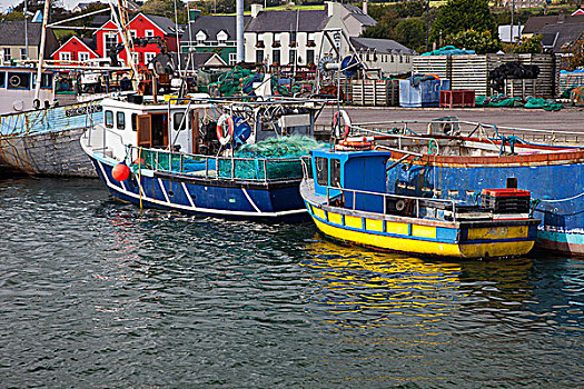 渔船,停泊,港口,凯瑞郡,爱尔兰