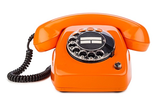 橙色,复古,电话