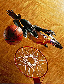 俯视,篮球
