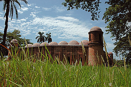 60多岁,圆顶,清真寺,历史,孟加拉,建造,15世纪,五月,2007年
