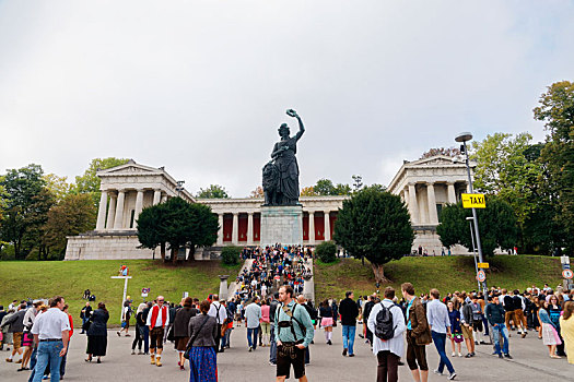 巴伐利亚,雕塑,特蕾莎广场,慕尼黑,德国