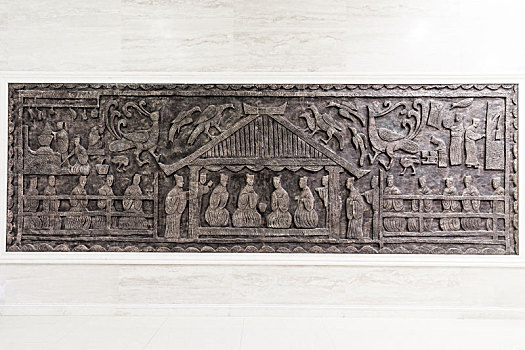 汉画像石浮雕,中国江苏省徐州汉画像石解密体验馆
