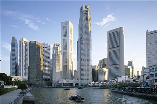 城市天际线,金融区,克拉码头,新加坡河,新加坡