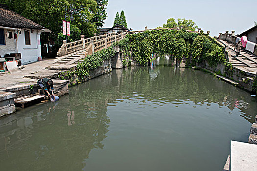 浙江绍兴城区水域八角桥