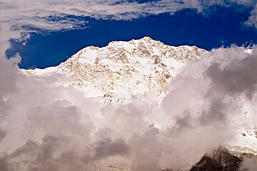航拍,山峦,安娜普纳保护区,尼泊尔