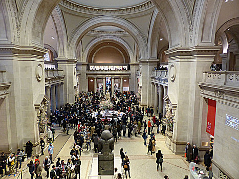 拥挤,大都会艺术博物馆,买,纽约,入口,城市,博物馆,一个,自愿,捐赠,便士,充足,进入