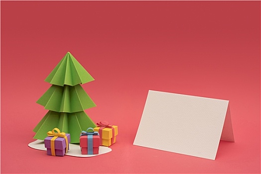圣诞节,剪纸,手制,树,空,模版