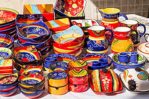 陶瓷,销售,农贸市场,马略卡岛,巴利阿里群岛,西班牙,欧洲