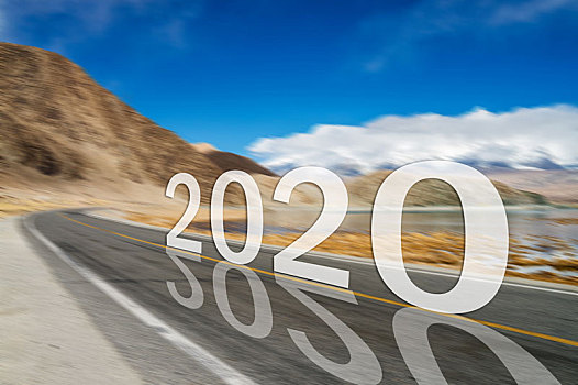 2020新年开始中国新疆喀什公路背景