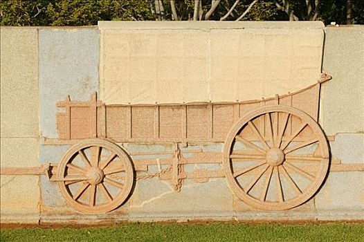 牛,手推车,墙壁,纪念,比勒陀利亚,南非