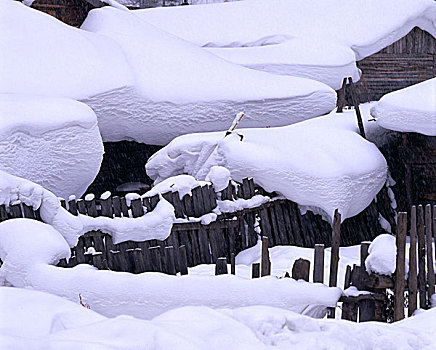 黑龙江雪乡村庄