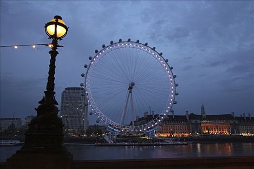伦敦眼,摩天轮,银行,泰晤士河,河,伦敦,英格兰,英国,欧洲