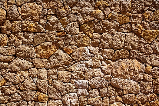 伊比萨岛,砖石建筑,墙壁,特写,地中海,石墙
