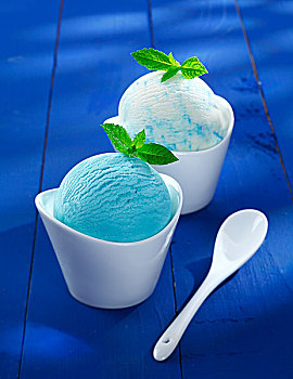 蓝色,意大利,冰激凌