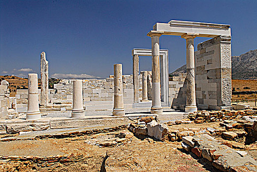 希腊,基克拉迪群岛,纳克索斯岛,庙宇