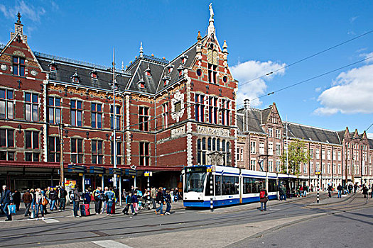 中心,车站,阿姆斯特丹,荷兰,欧洲