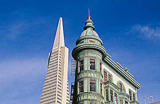 美国,旧金山,泛美大厦,塔楼,维多利亚时代风格,建筑