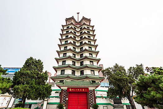 中国河南省郑州市二七广场和二七纪念馆建筑