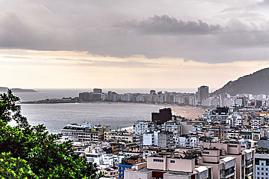 俯视图,科帕卡巴纳,里约热内卢,巴西