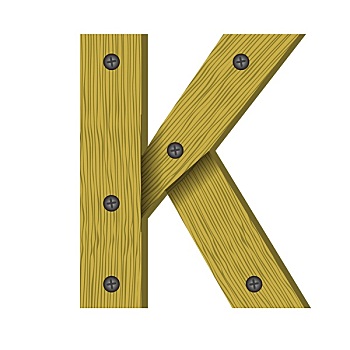 木头,字母k