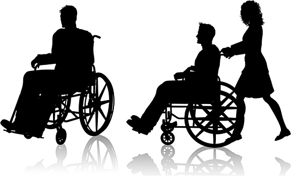 男人,女人,轮椅