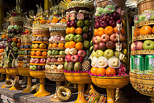 印度尼西亚,巴厘岛,庙宇,多样,节日,拿,供品,食物,神