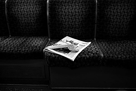 报纸,座椅,地铁