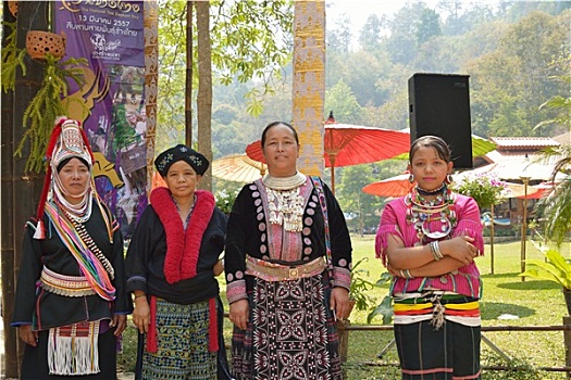 阿卡族,部落,人,传统服装