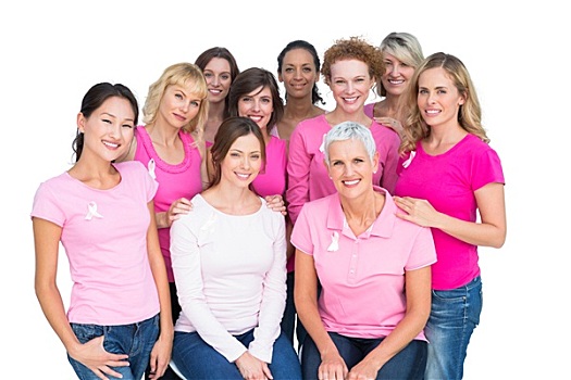 自愿,愉悦,女人,姿势,穿,粉色,乳腺癌